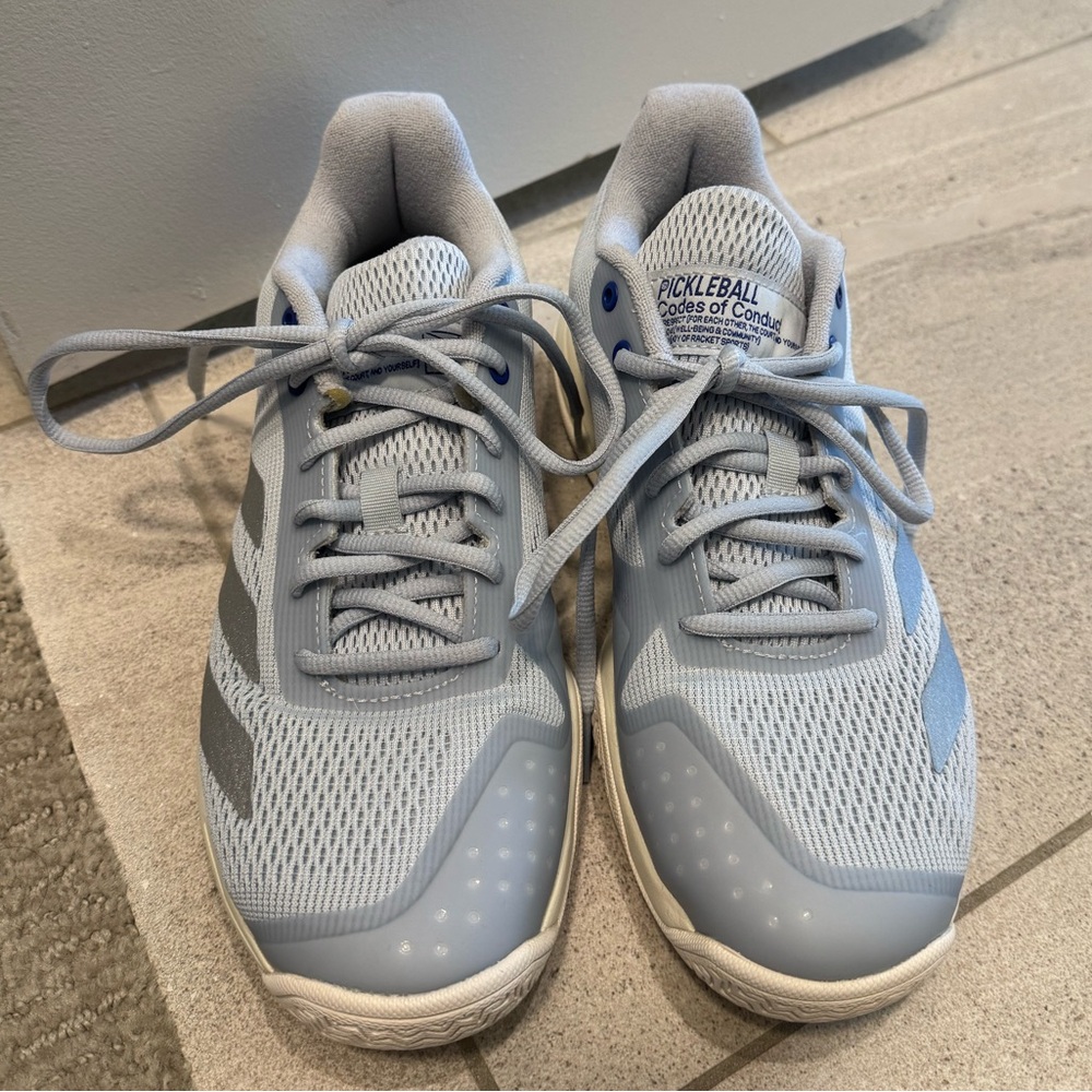 adidas Light Blue and Royal Blue Pickleball Sneakers - Picture 3 of 5